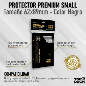 protectores premium small 62x89mm color rojo