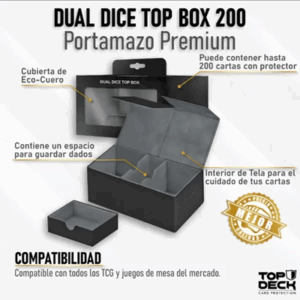 portamazos premium dual dice 200 color negro